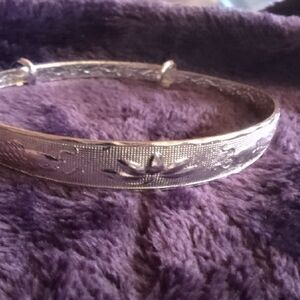 Sterling Silver Koi And Lotus Adjustable Bracelet